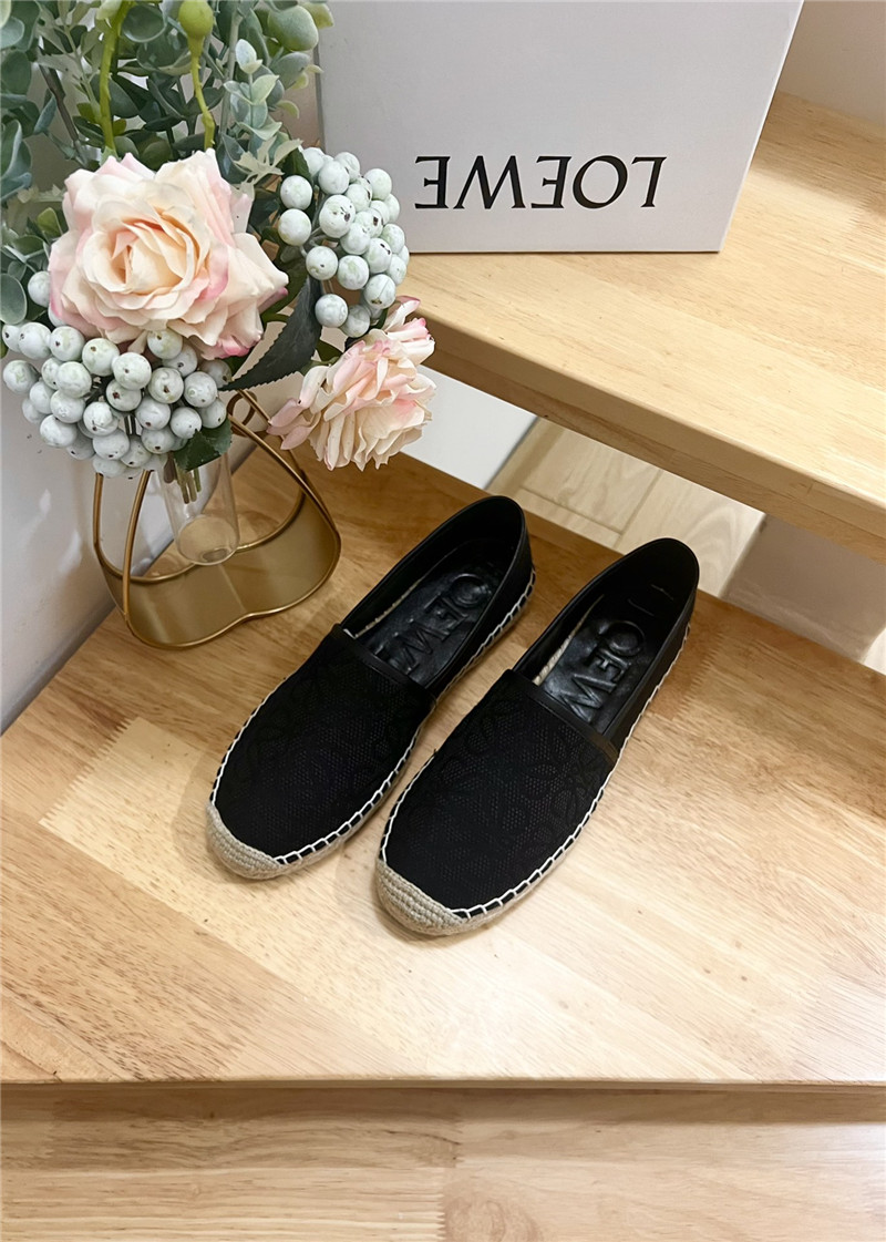 L0ew* anagram jacquard espadrilles black