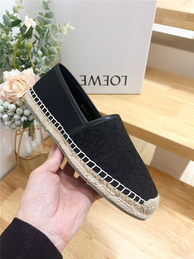 L0ew* anagram jacquard espadrilles black