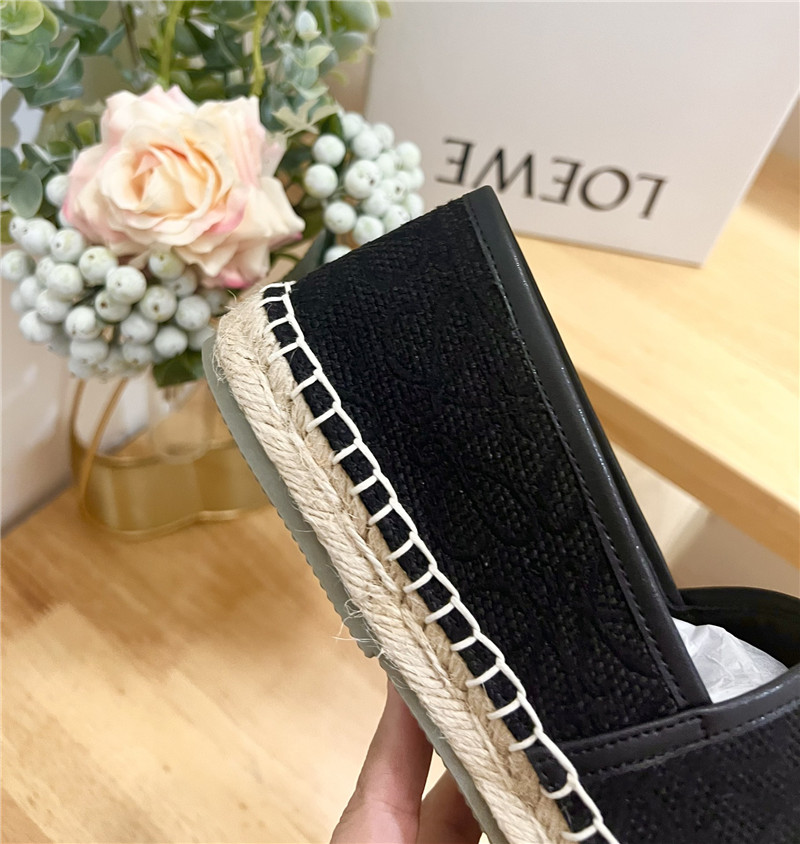 L0ew* anagram jacquard espadrilles black