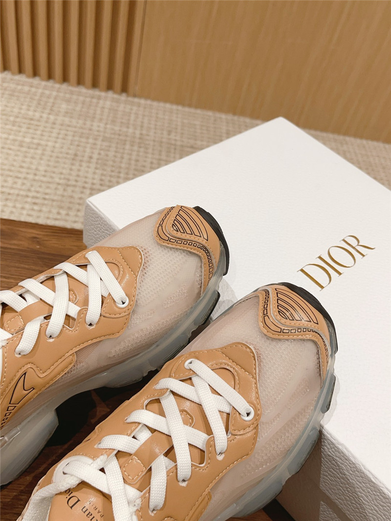 D10r brown mesh oblique vibe sneakers