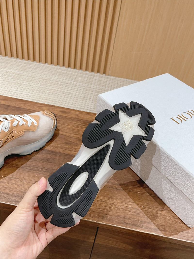 D10r brown mesh oblique vibe sneakers