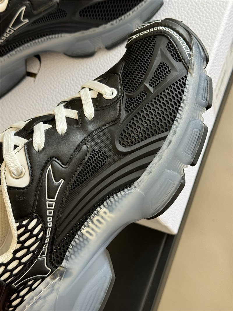 D10r black mesh oblique vibe sneakers