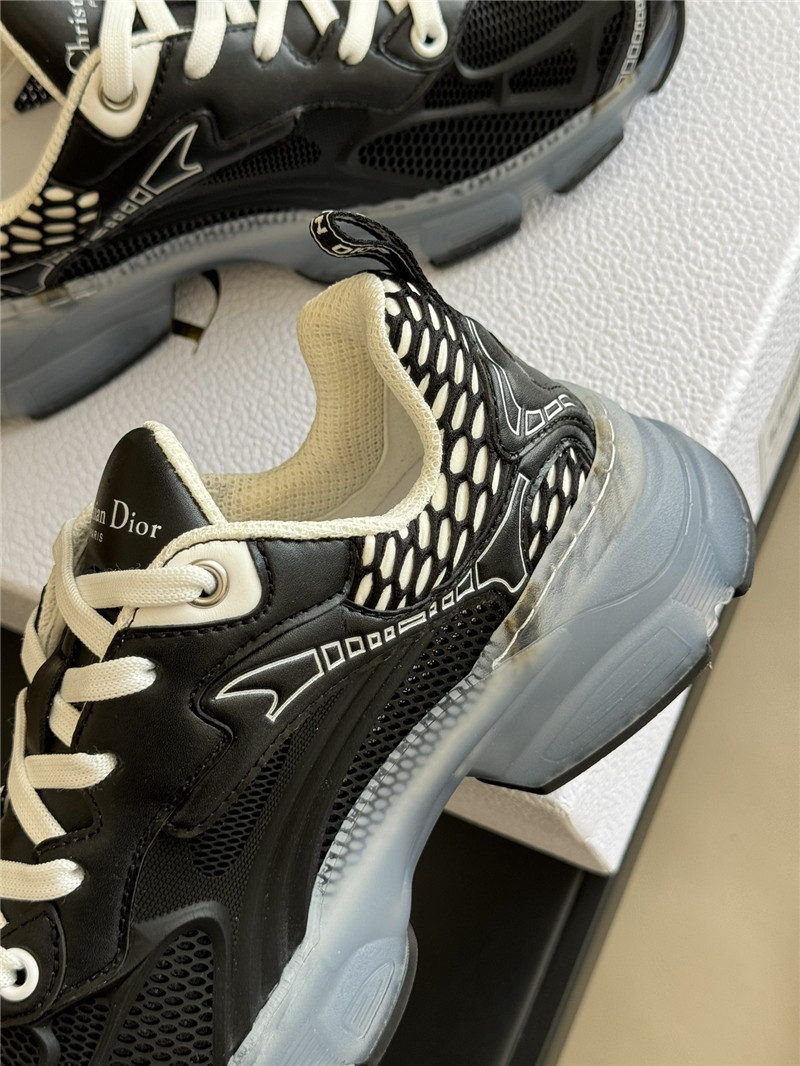 D10r black mesh oblique vibe sneakers