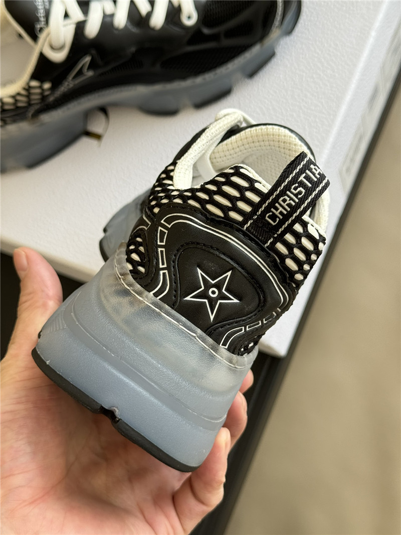 D10r black mesh oblique vibe sneakers