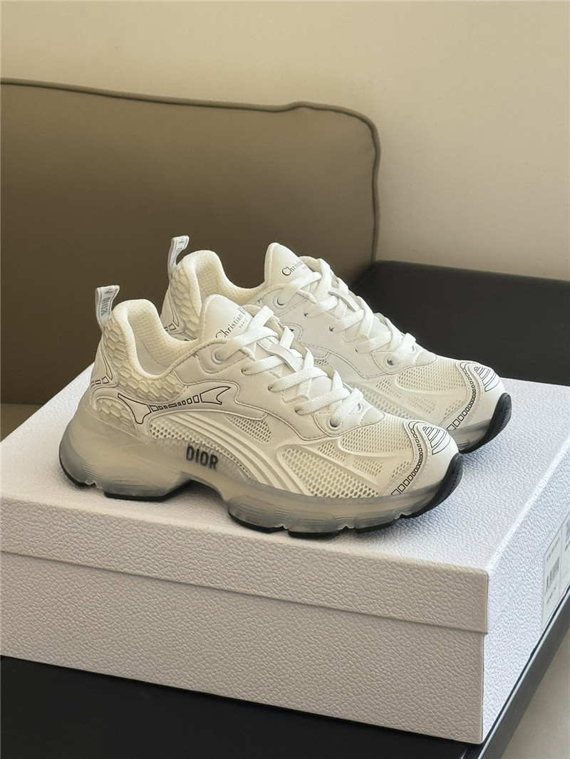 D10r white mesh oblique vibe sneakers