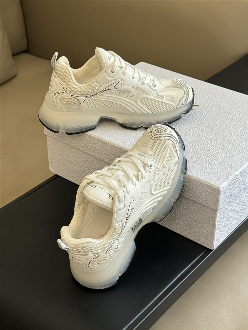D10r white mesh oblique vibe sneakers