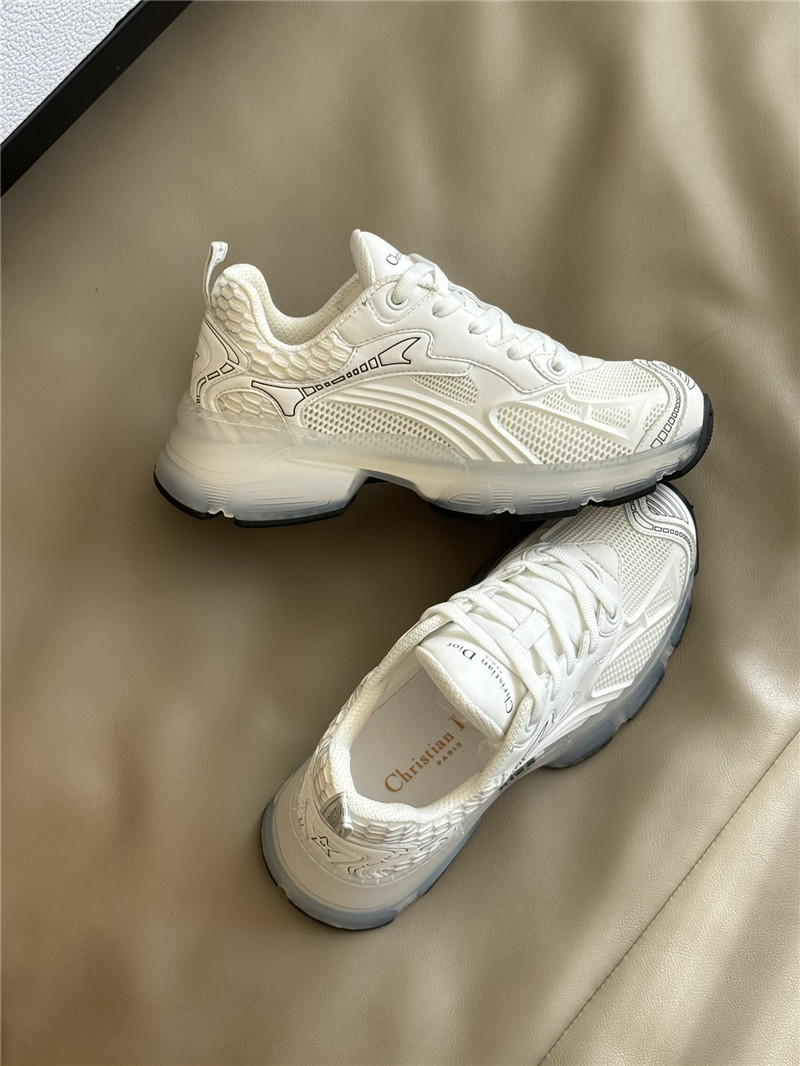 D10r white mesh oblique vibe sneakers