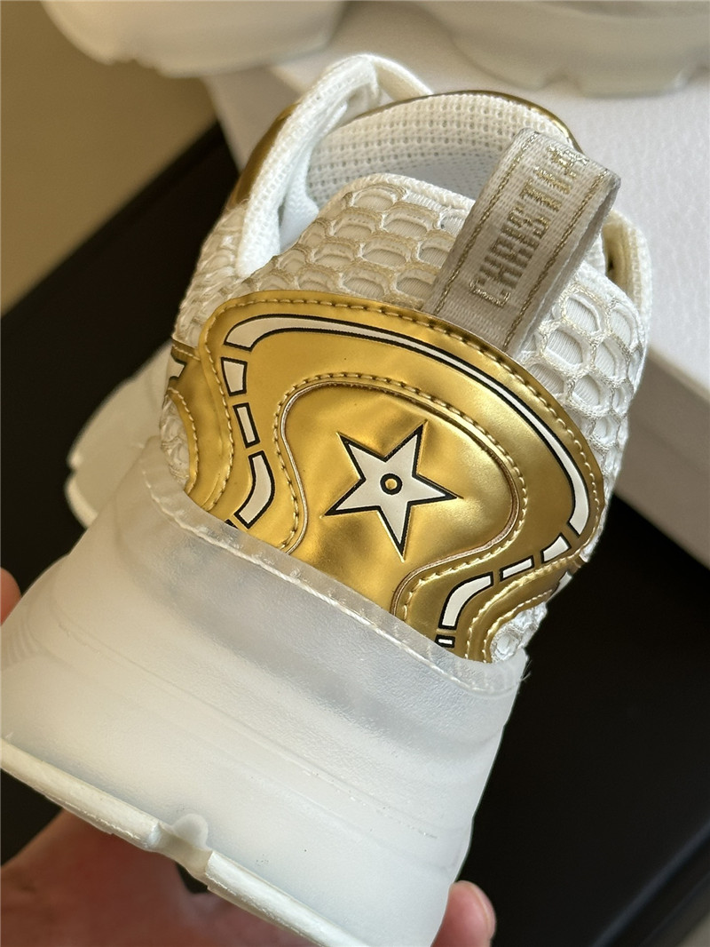 D10r gold mesh oblique vibe sneakers