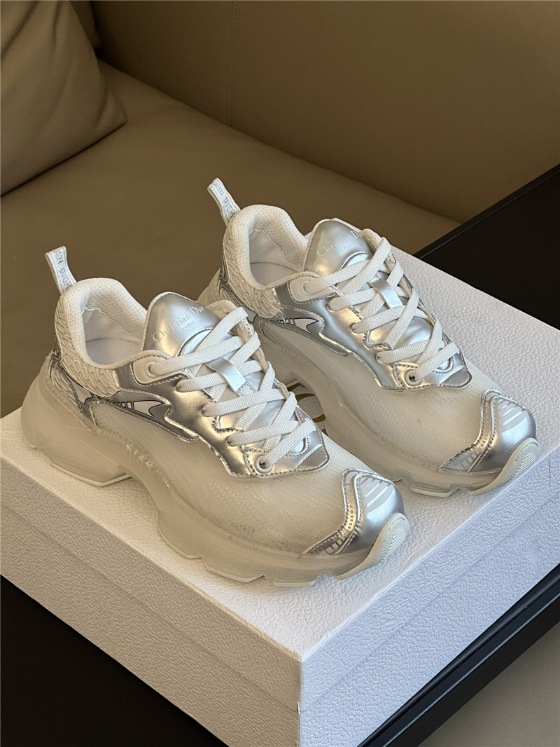 D10r silver mesh oblique vibe sneakers