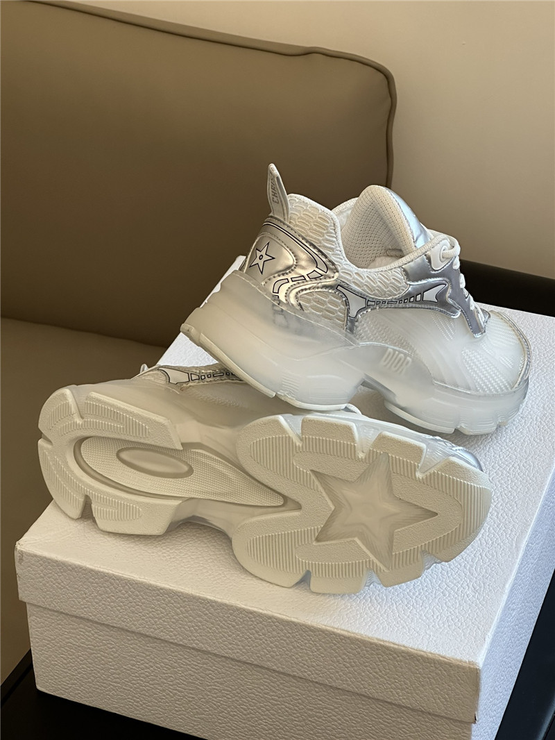 D10r silver mesh oblique vibe sneakers