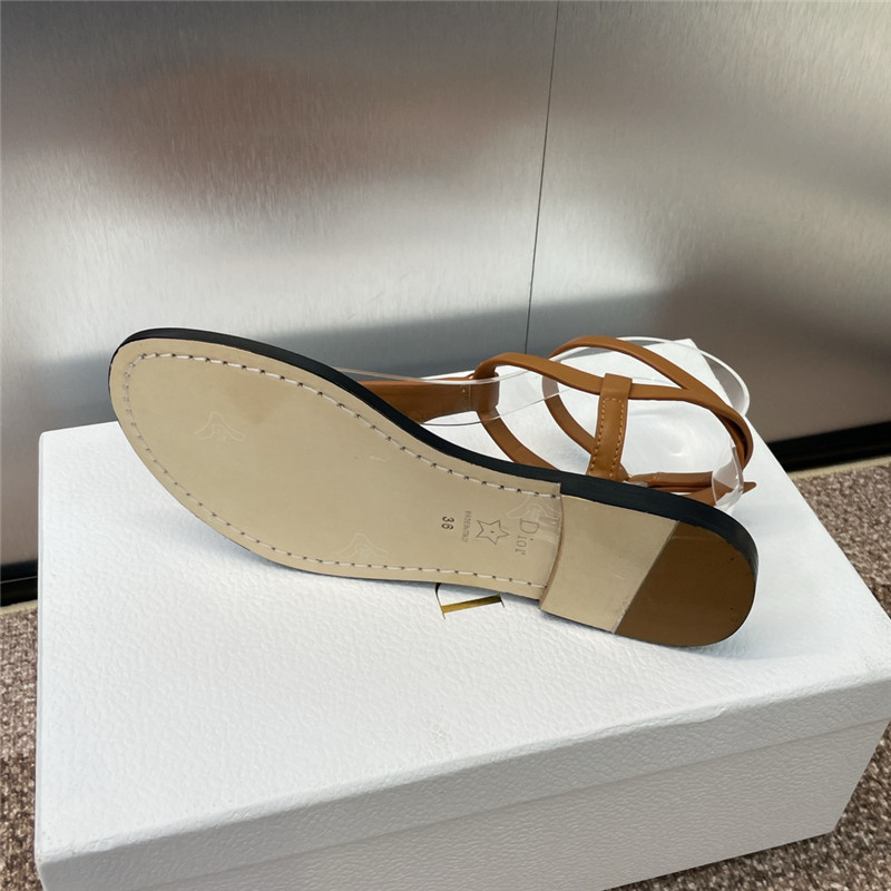 D10riviera D10r sun thong sandal camel calfskin