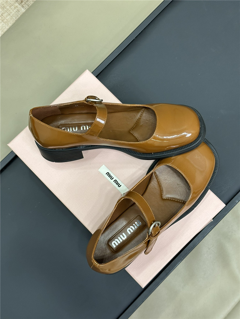 Miu Miu Black Patent Leather Mary Jane Shoes