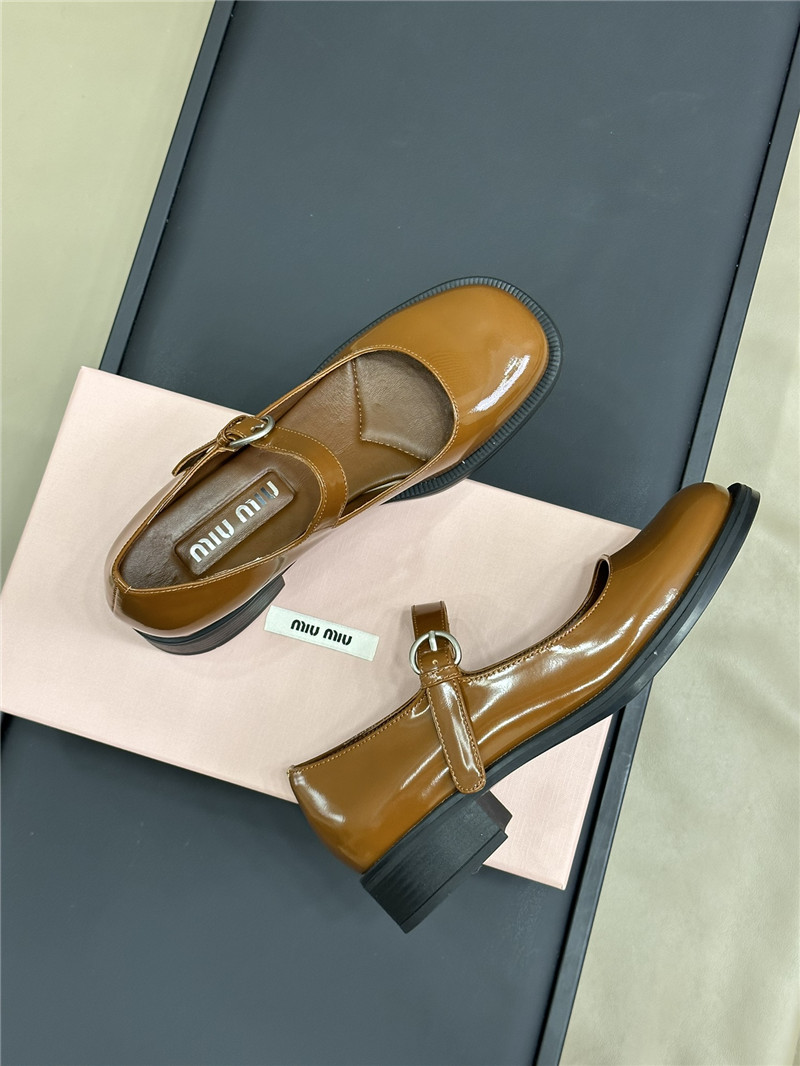 Miu Miu Black Patent Leather Mary Jane Shoes