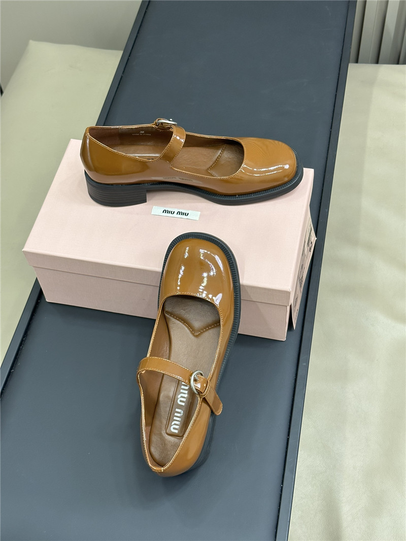 Miu Miu Black Patent Leather Mary Jane Shoes