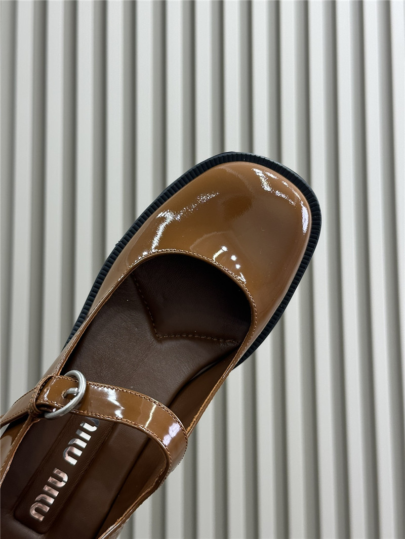 Miu Miu Black Patent Leather Mary Jane Shoes