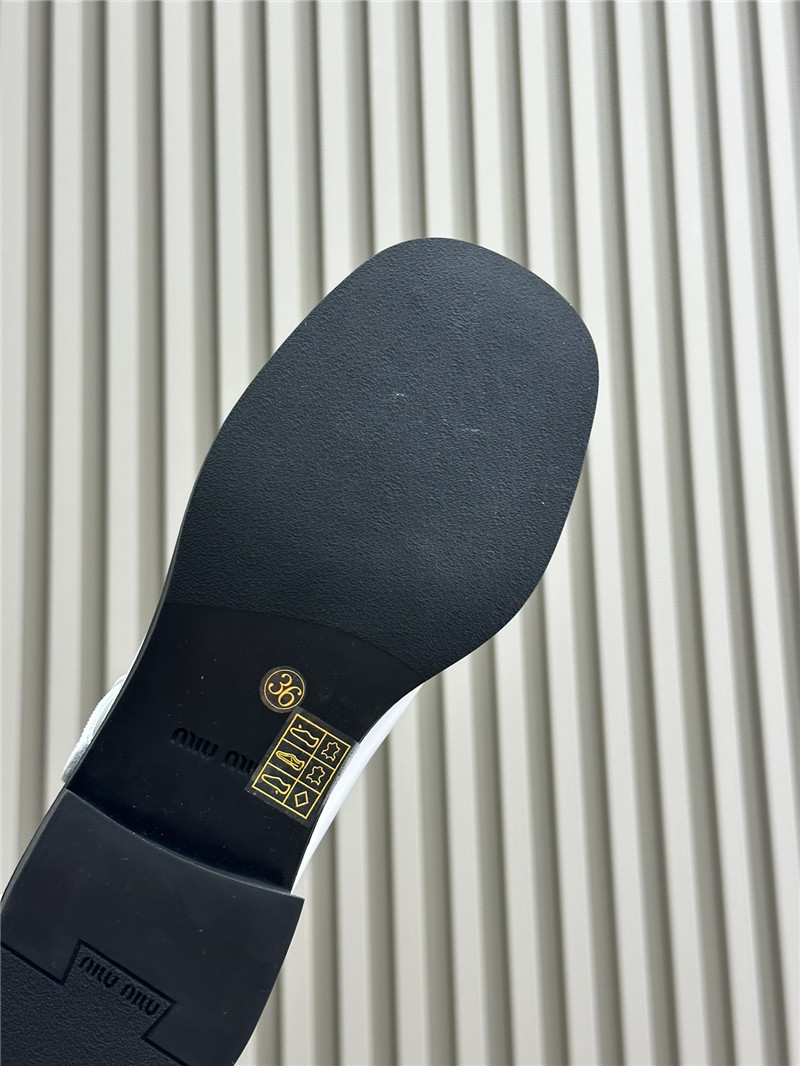 Miu Miu White Patent Leather Mary Jane Shoes