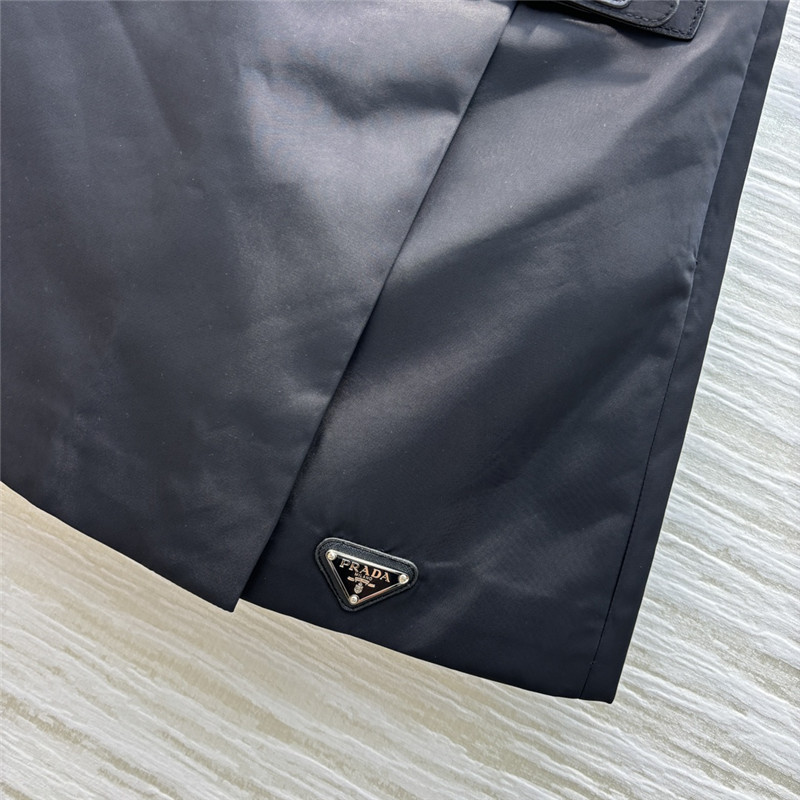 Pra*a metal button decoration skirt replica clothing sites