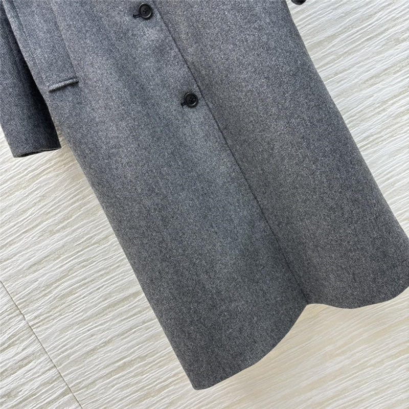 M1um1u herringbone lapel long coat replicas clothes