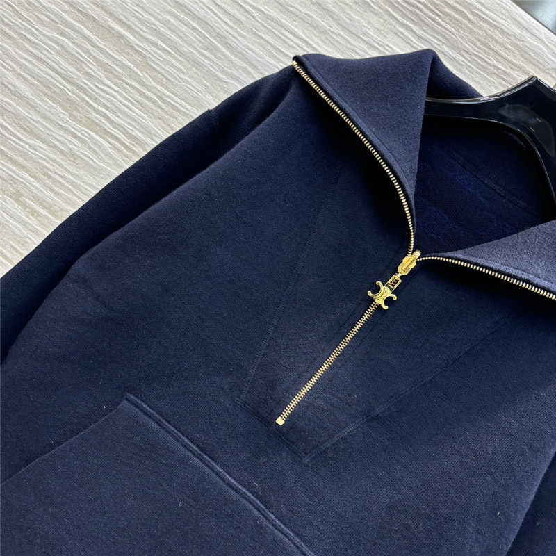 Ce1i*e half zip lapel sweater replica clothing sites