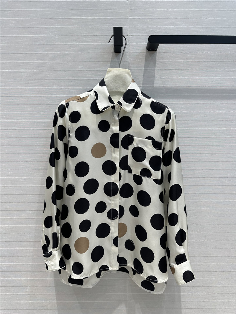Vanitoo polka dot print silk shirt replica clothes
