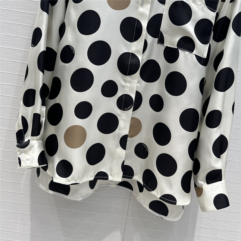 Vanitoo polka dot print silk shirt replica clothes