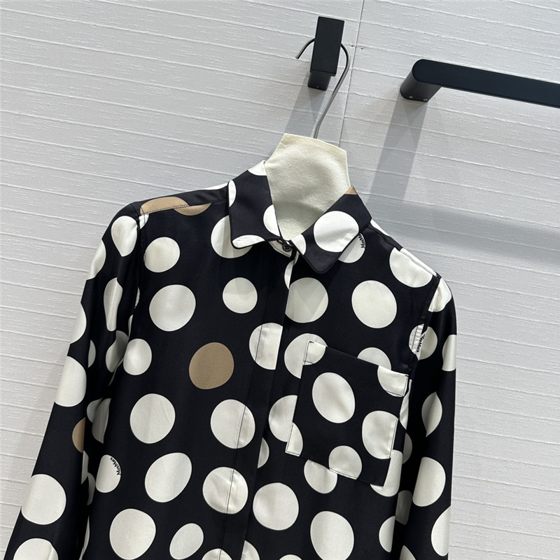 Vanitoo polka dot print silk shirt replica clothes