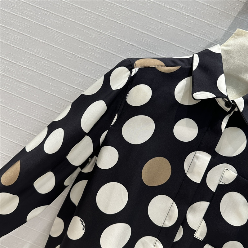 Vanitoo polka dot print silk shirt replica clothes