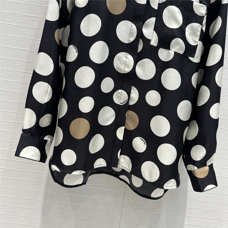 Vanitoo polka dot print silk shirt replica clothes