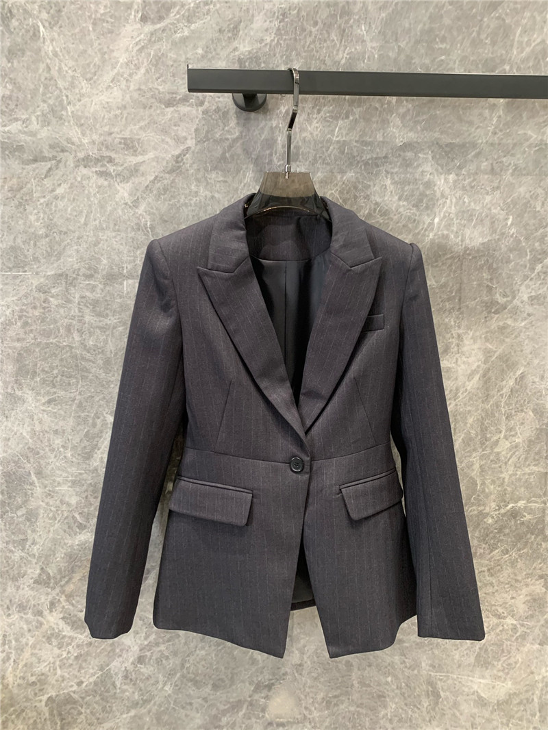 a1exa*der Mcqv*en single button striped suit jacket replicas clothes