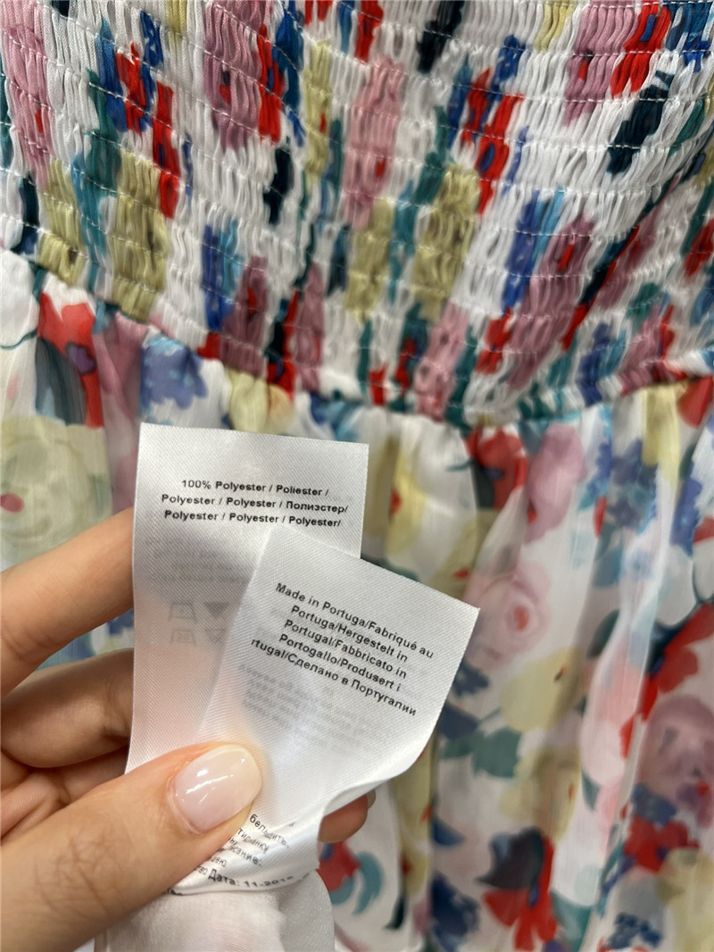 Ganni small floral ruffle sling cake dress replica clothing sites