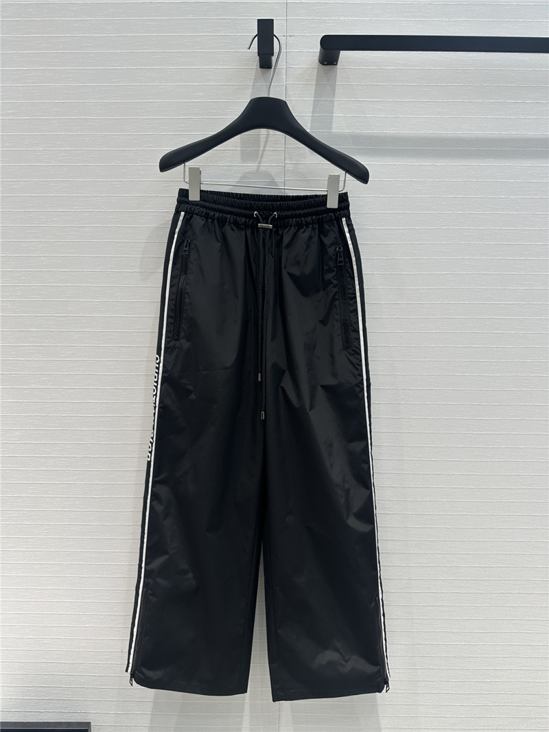 D10r black nylon casual trousers replica designer clothes