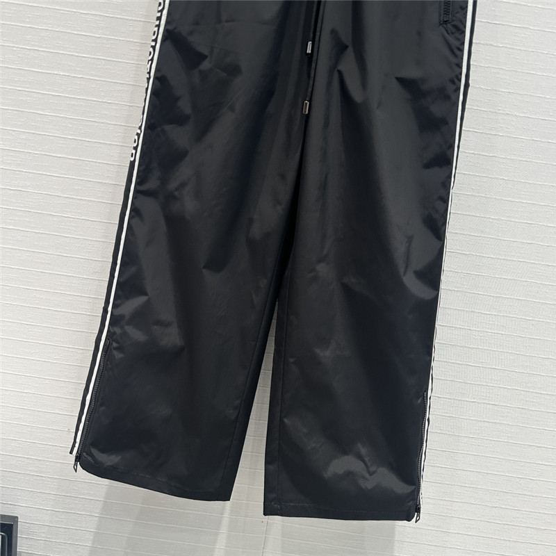 D10r black nylon casual trousers replica designer clothes