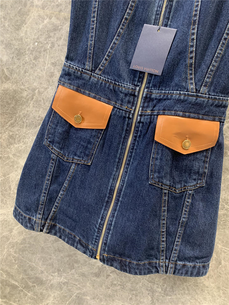 l0vis Vvtt0n lv denim suspender vest dress replica clothes