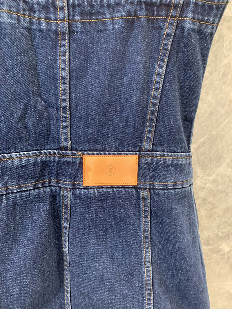 l0vis Vvtt0n lv denim suspender vest dress replica clothes