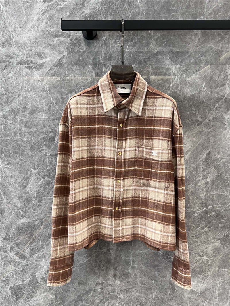 Ce1i*e logo check short shirt replica clothing sites