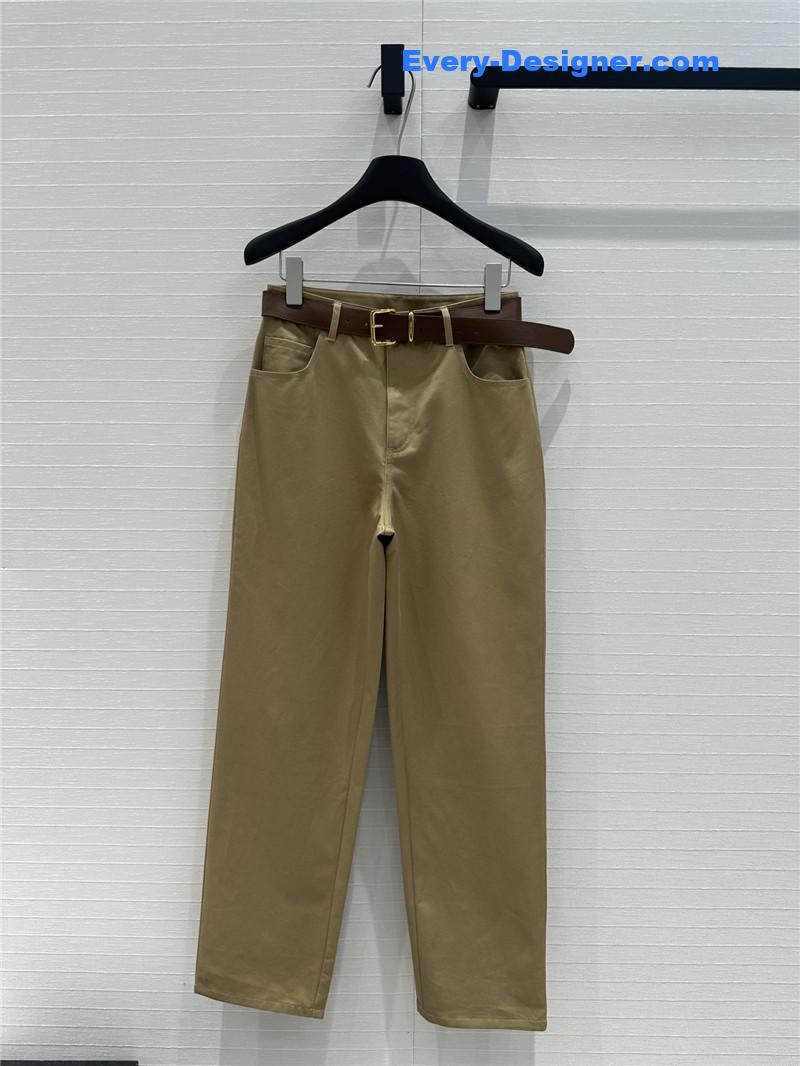M1um1u khaki small straight pants replica clothing sites
