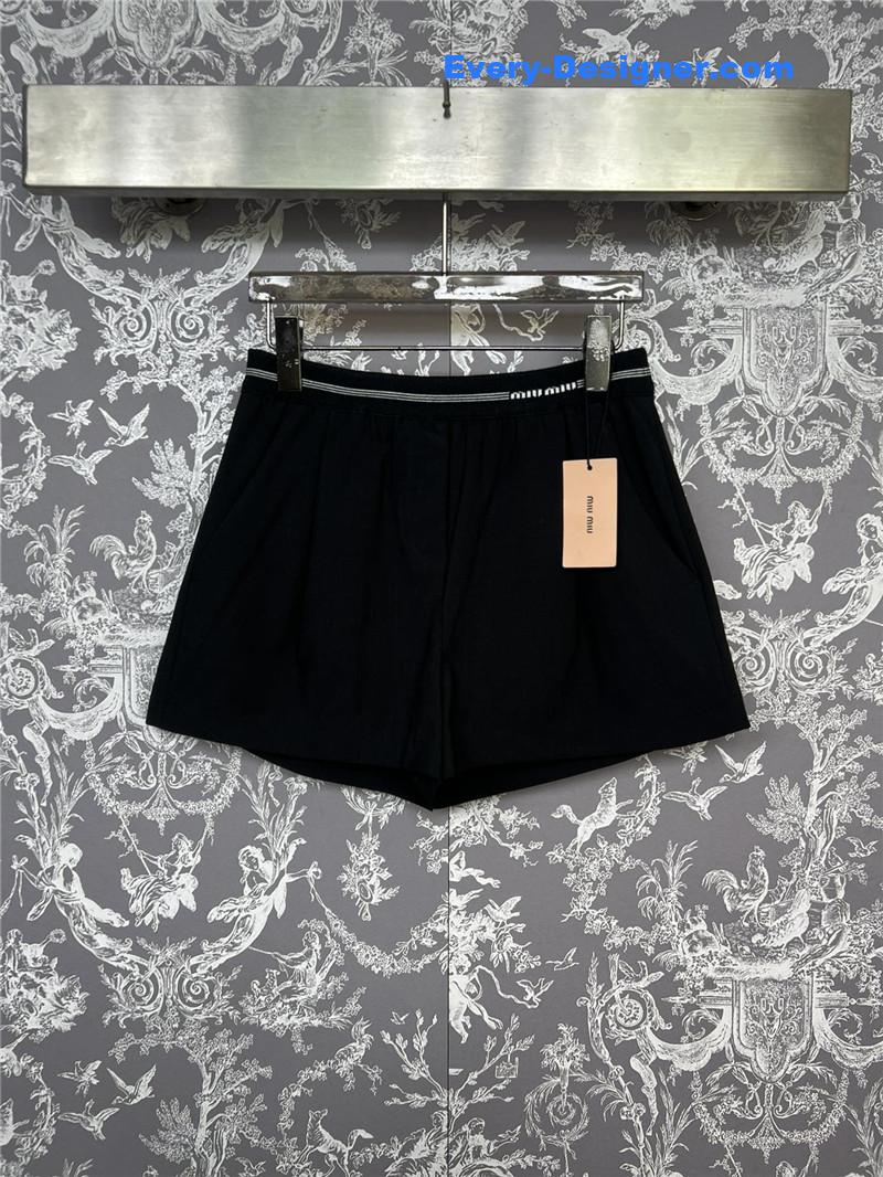 M1um1u high waist wide leg shorts replica d&g clothing