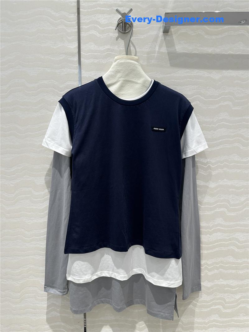 M1um1u color tone three-piece t replica clothes