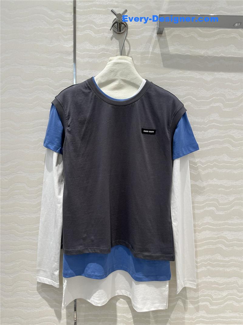 M1um1u color tone three-piece t replica clothes