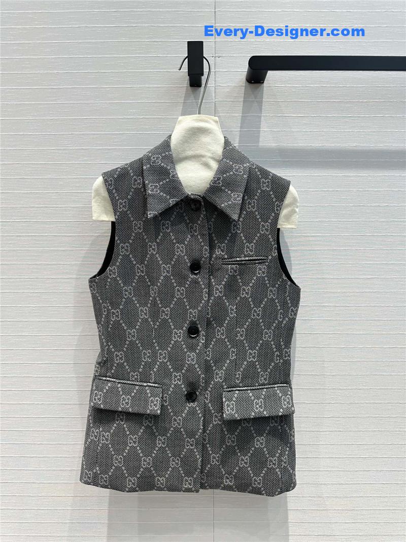 Gvc*1 double g jacquard vest jacket replica d&g clothing