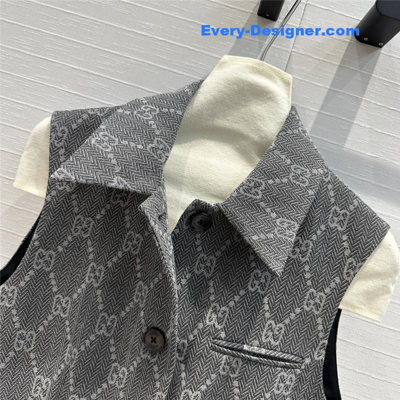 Gvc*1 double g jacquard vest jacket replica d&g clothing