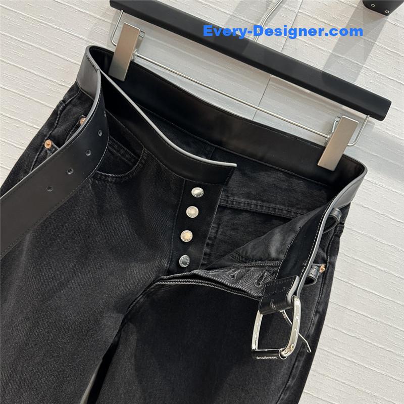 A1exa*der wang belt stitching sickle jeans replica clothes