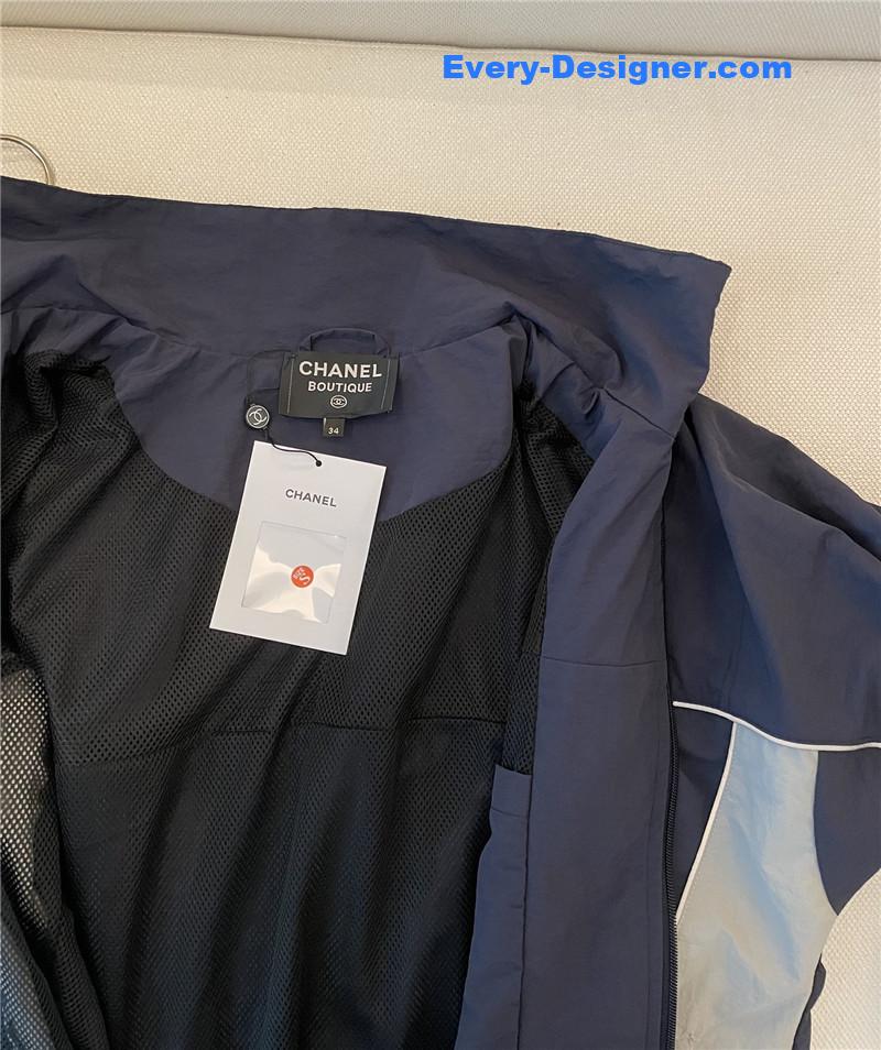 Ch**el color block hooded jacket replicas clothes