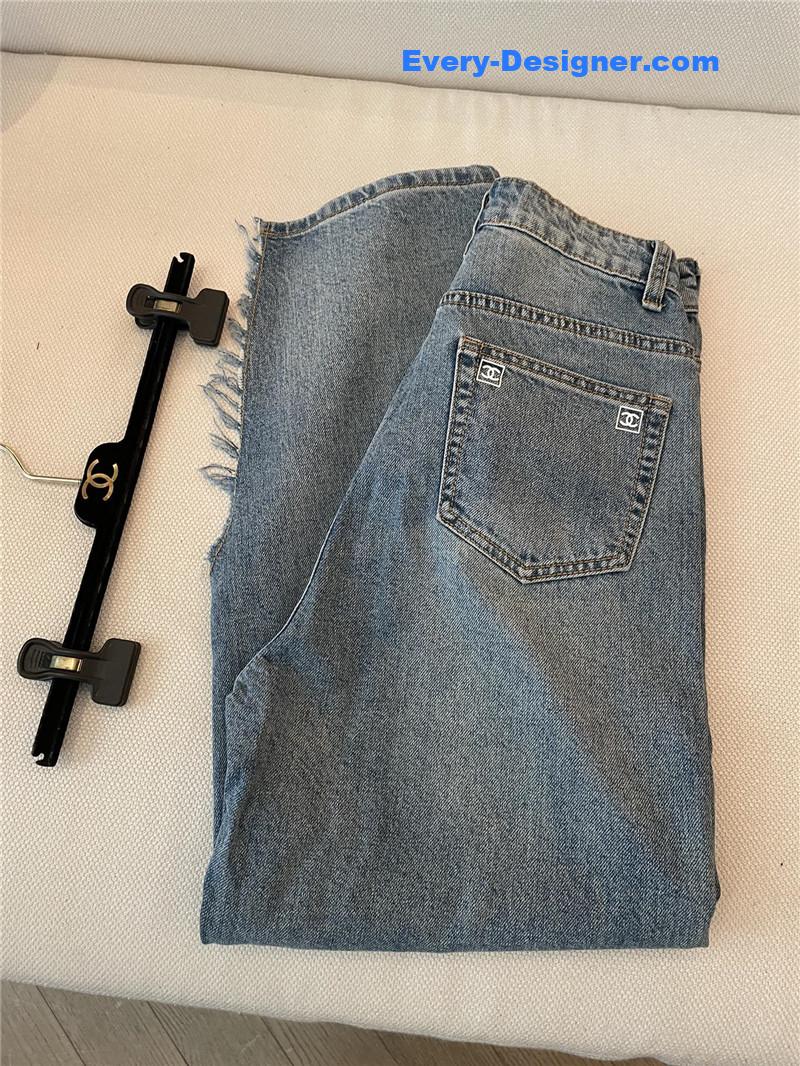 Ch**el new distressed jeans replica clothes