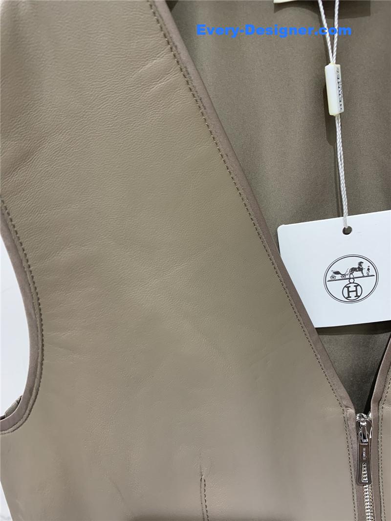 H**me5 leather patchwork satin waistcoat replica clothes