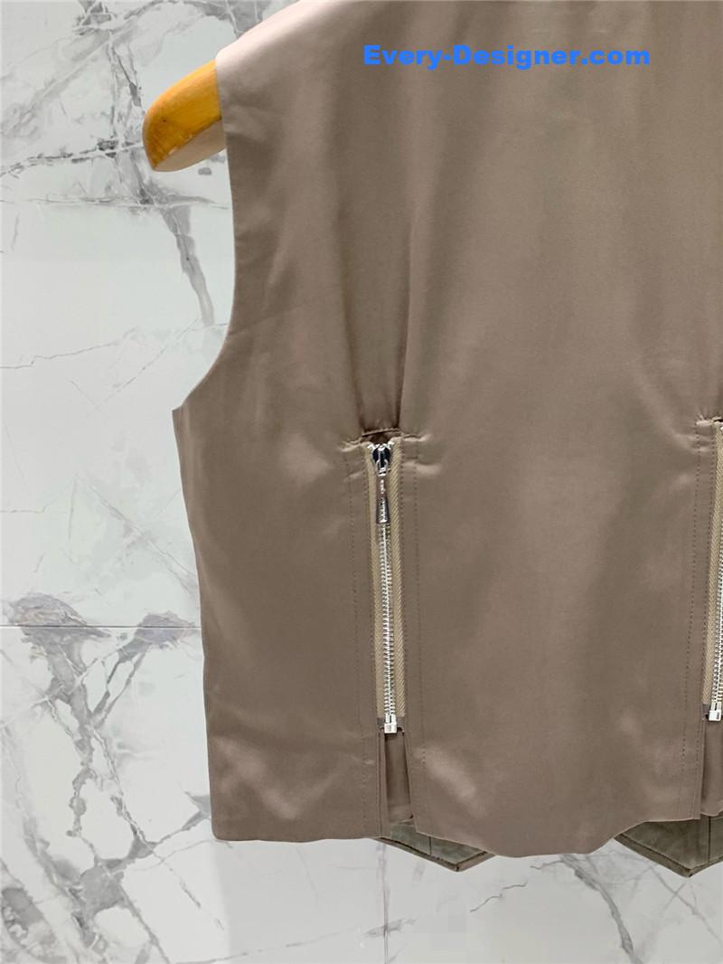 H**me5 leather patchwork satin waistcoat replica clothes