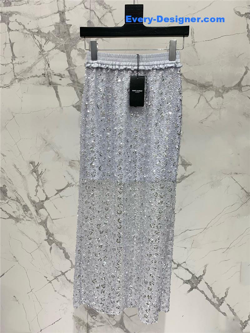 Y51 sequined acetate wrinkled vest set replica d&g clothing