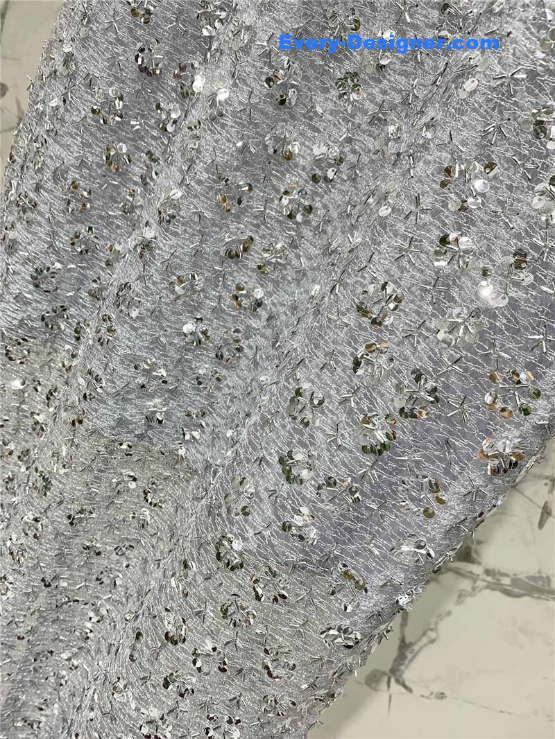 Y51 sequined acetate wrinkled vest set replica d&g clothing