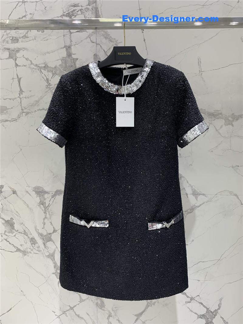 Va1e*ntin0 new sequin dress replica designer clothes