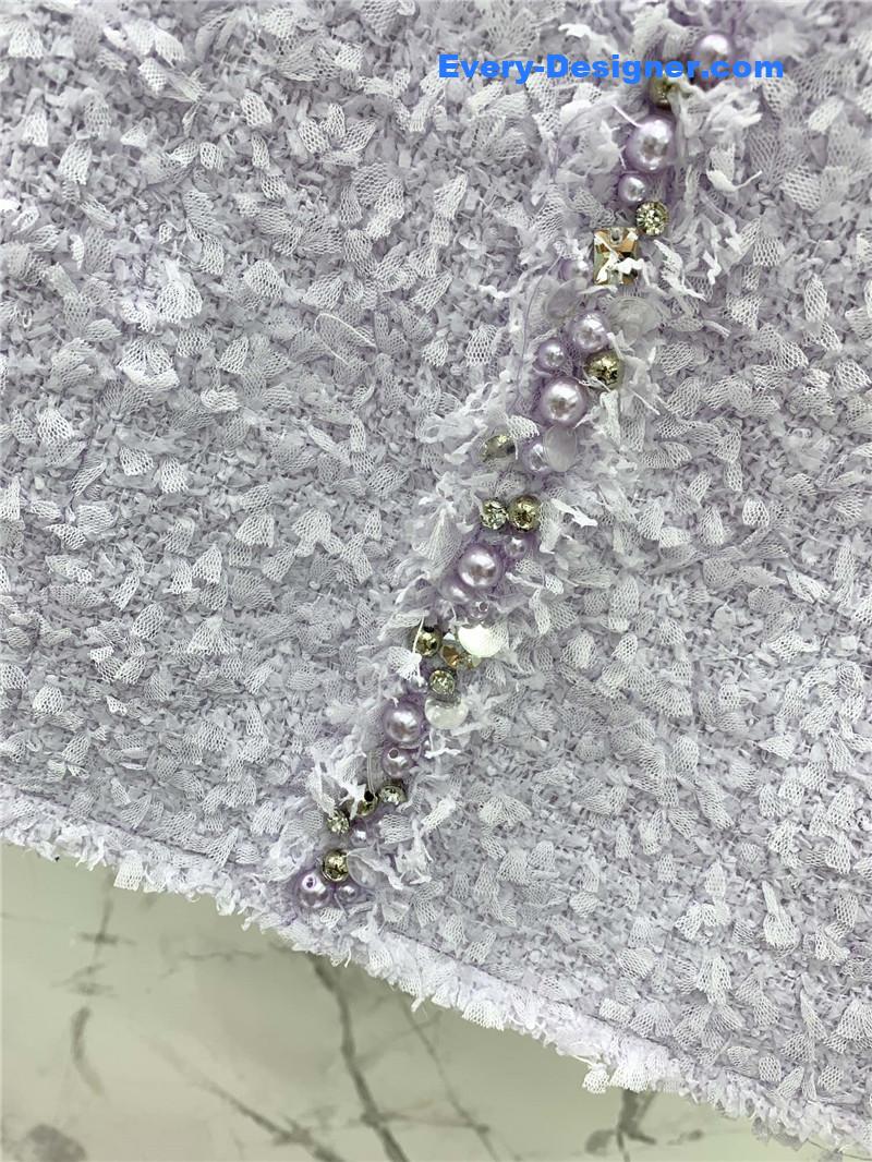 Balmain light purple woolen suit cheap replica designer clothes